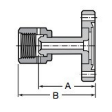 CF35-1/4"VCR外丝接头真空法兰VCR外丝接头转真空法兰316不锈钢