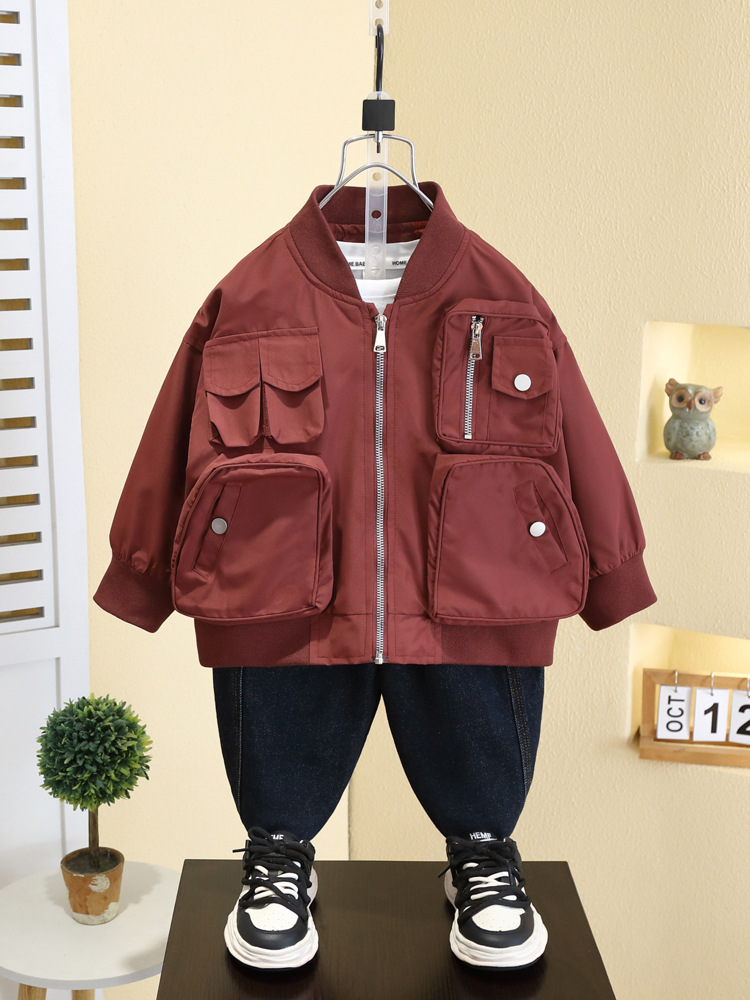 Chaqueta de Trabajo para Niños 7563, Estilo Moderno, Primavera y Otoño 2026, Nuevo Modelo, Ropa Superior para Bebés y Niños Pequeños image 5