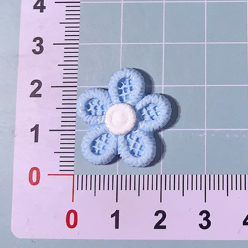 Transfronterizos nueva rejilla de cinco pétalos flor diy accesorios de resina crema pegamento para el cabello adornos de cabello cuerda de cabello caja de teléfono celular taza de agua parche