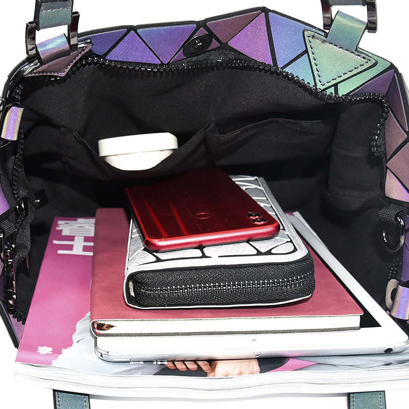 Borsa a tracolla geometrica luminosa donna borsa a secchiello_voghion.com