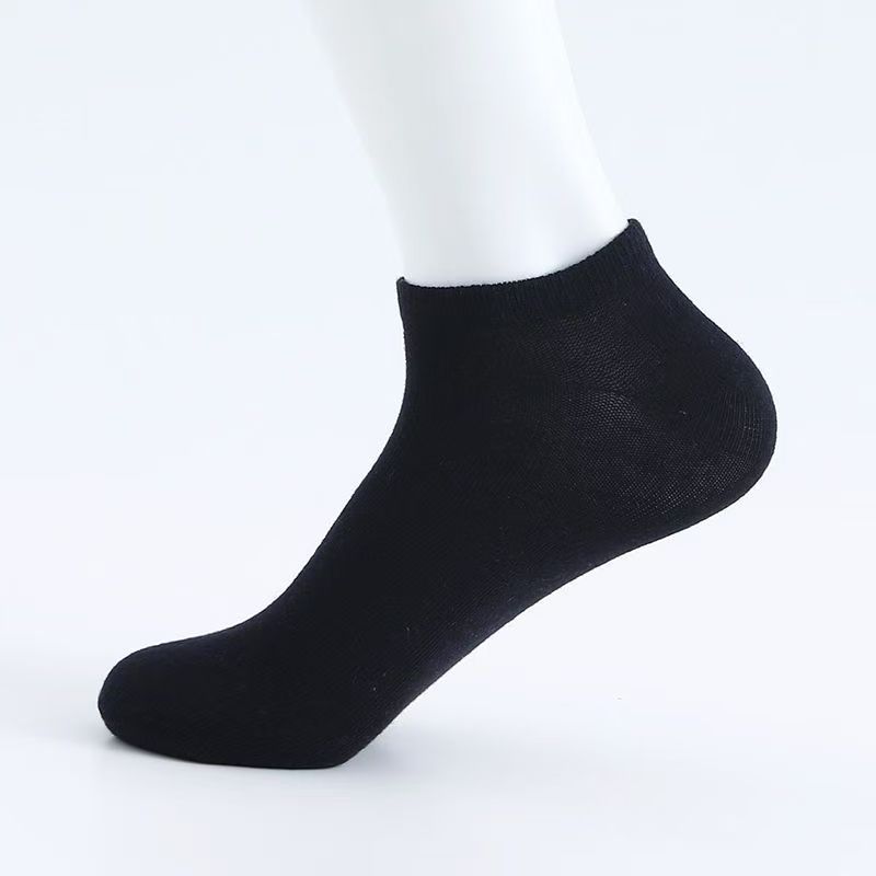 Calcetines al por mayor calcetines negras y blancas grises desechables diarias calcetines para hombres calcetines cortos de otoño para hombres calcetines cortos protectores de talón image 10
