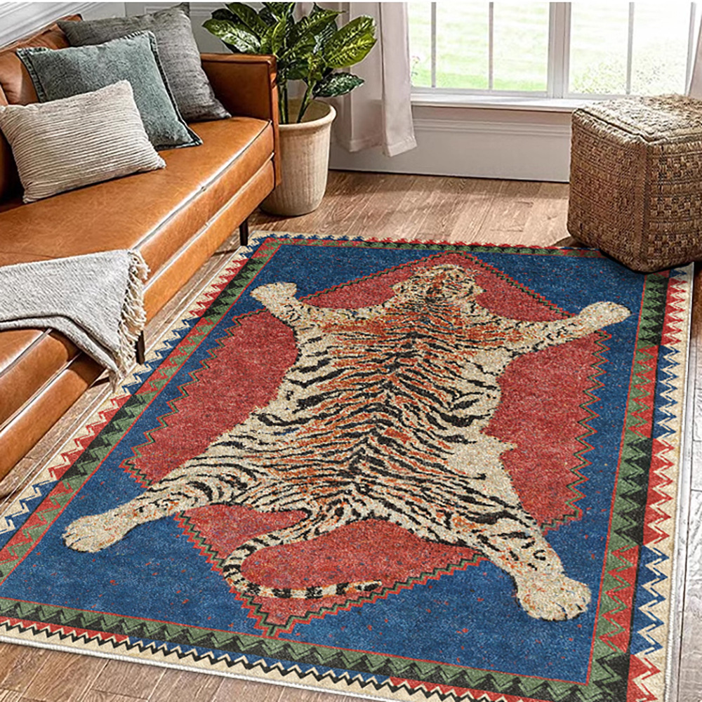 Vintage Nordic Boho Teppich Ethno Stil Waschbarer Wohnzimmer_voghion.com