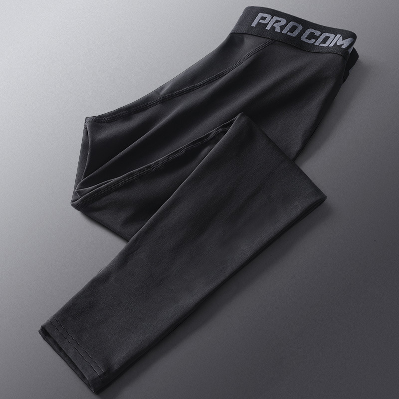 Pantalones de entrenamiento de entrenamiento para hombres con alta elasticidad y velocidad de secado juego deportivo ajustado de baloncesto, pista y campo, ropa de compresión para correr
