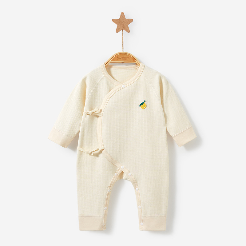 Ropa de bebé recién nacido Primavera, Otoño e Invierno bebé recién nacido monje tocando fondo cálido otoño mameluco masculino y femenino bebé mono