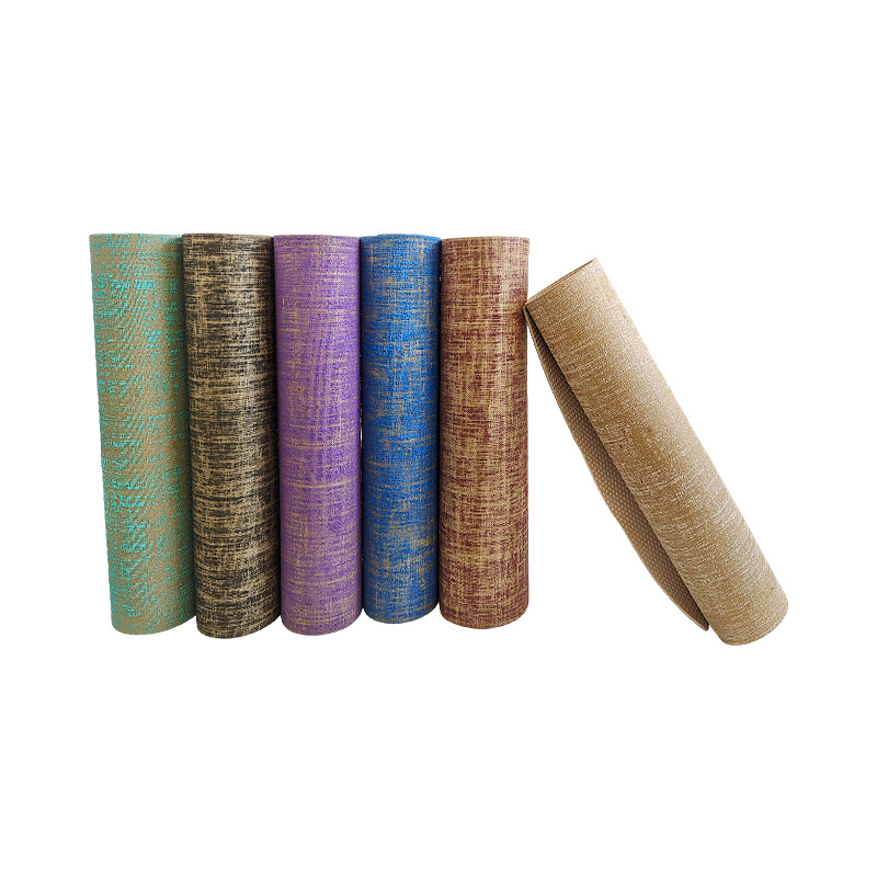 Cross-Border Pvc Jute Yoga Mat for Home Use, Non-Slip Fitness Mat, Linen Yoga Mat, Natural Linen Eco-Friendly Material