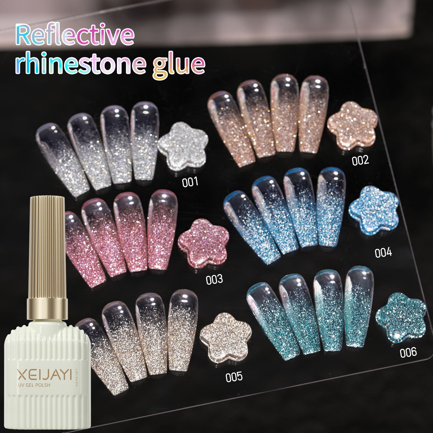 Esmalte de Uñas Gel Reflectante Secado Rápido, Brillante para Salón de Belleza y Manicura image 1