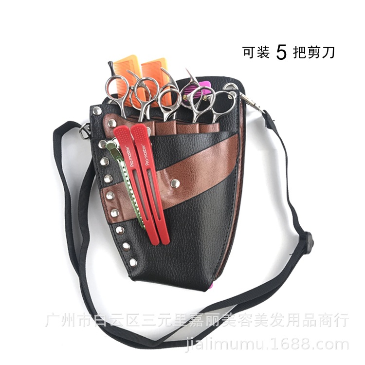 Fábrica al por mayor nueva peluquería tijeras bolsa tijeras cintura bolsa peluquero tijeras bolsa mascota tijeras bolsa Satchel