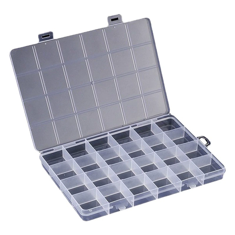 Прямые продажи от производителя: коробки для бусин, пластиковые коробки для мягкой глины, коробки для хранения с 24 отделениями, пластиковые коробки для бусин с низкой фиксацией и эластичной лентой для DIY.