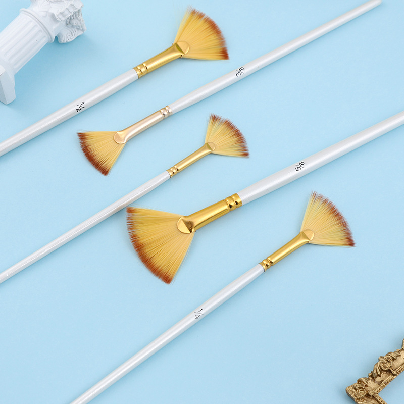 Boyi Xuan perla de madera blanca de cinco piezas traje arte acuarela pintura al óleo pintura infantil cepillo de nylon