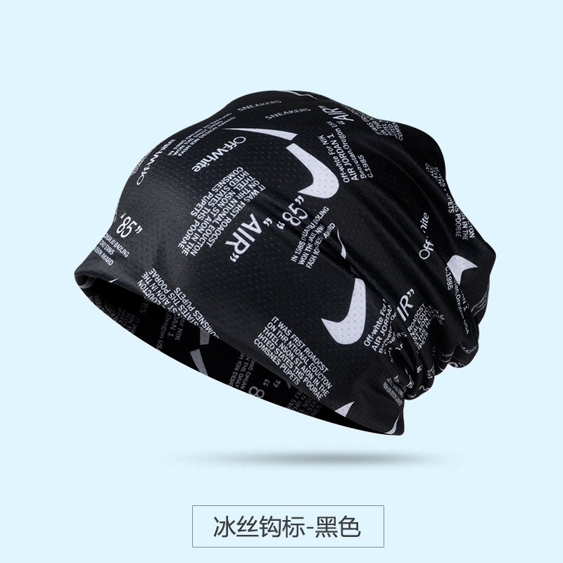 Nuevo sombrero de verano gorra fría delgada manga de seda de hielo secado rápido transpiración deportiva turbante de correr sombrero de dormir protector solar