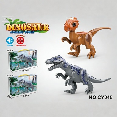 Explosión transfronteriza de bloques de construcción de dinosaurios jurásicos desmontaje y ensamblaje de juguetes infantiles T. rex modelo de dinosaurio de educación temprana