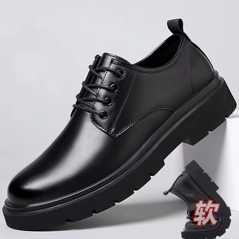 2025 New Autumn Men's Leather Shoes Black Formal Business Youth British Style Casual Versatile Work Men's Shoes 2025 New Autumn Men's Leather Shoes Black Formal Business Youth British Style Casual Versatile Work Men's Shoes