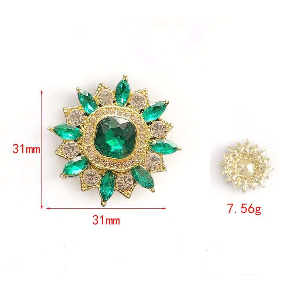 El estilo europeo y americano transfronterizo de alta calidad sol taladro perforación banda de cabello accesorios de ropa accesorios de joyería material DIY broche de mano image 3