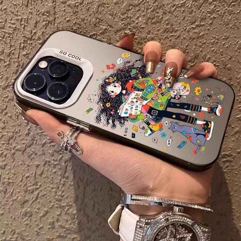 Nueva chica de moda para iPhone 16 funda para teléfono móvil Apple 15promax/14 personalidad 13pro1 2/11