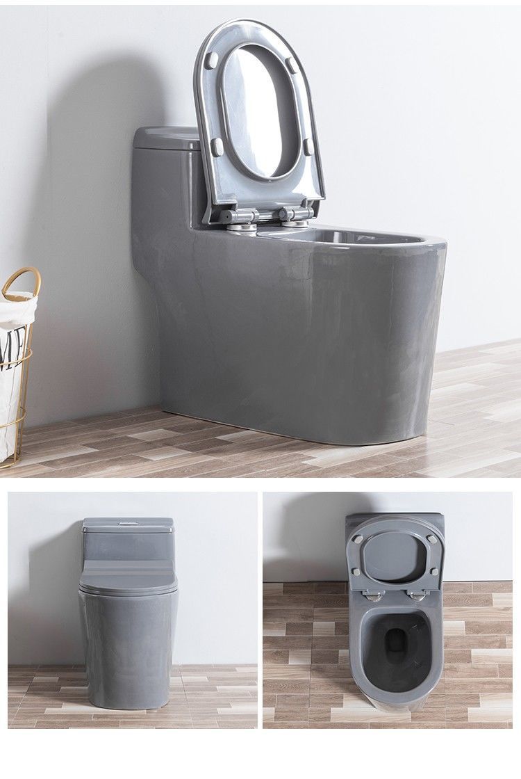 Household toilet, small-sized sitting toilet, large-diameter silent water-saving, super vortex siphon anti-odor, colored ceramic sitting toilet undefined