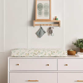 亚马逊跨境爆款婴儿换尿布台垫套纯棉绉布更透气柔软婴儿尿布台垫