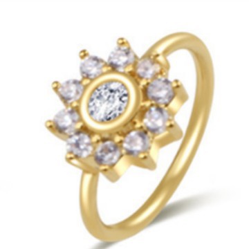 1 Pieza Anillos En La Nariz Estilo IG Brillante Geométrico Flor Mariposa Cobre Embutido Circón Anillos En La Nariz display picture 3