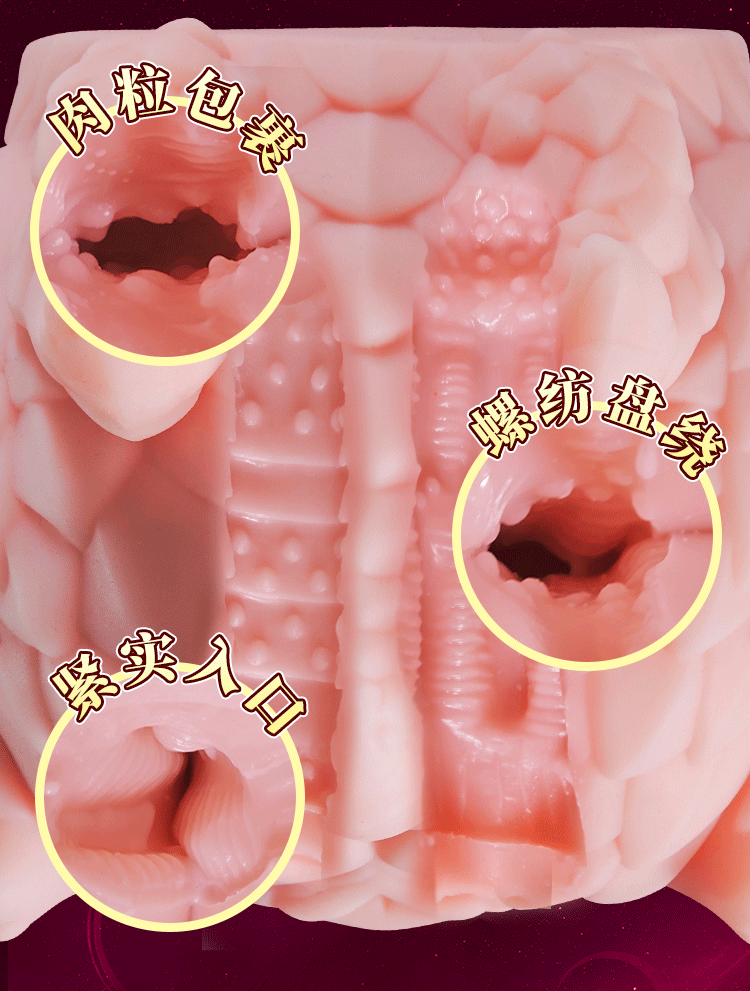 Jiuai Airplane Cup Male Masturbator, Irregular Big Butt Half-Body Doll, TPE, Manual, Flesh — detail image 24