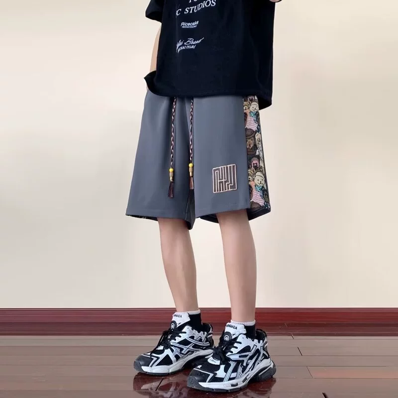 Японские дышащие штаны, летние тонкие шорты для отдыха, oversize