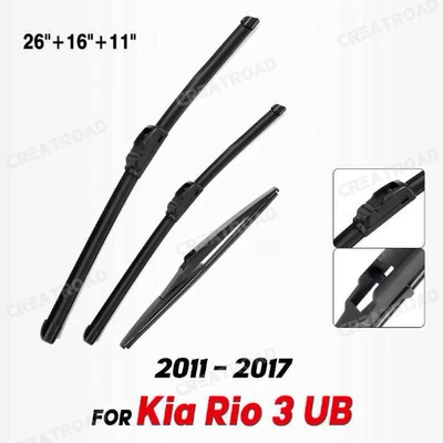 Suitable for 2011-2017 for Kia Rio 3UB Kia wiper wiper windshield wiper (Wiper) - 2011-2017-for-kia-rio-3ub-26inch-16inch-11inch