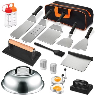 In-Stock Bbq Stainless Steel Barbecue Tool Set Cooking Spatula Barbecue Spatula Grill Spatula Combination Outdoor Grilling Tools