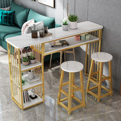 Bar tables household Marble Light extravagance Tea shop bar Tall Tables and chairs Simplicity modern Square table On behalf of