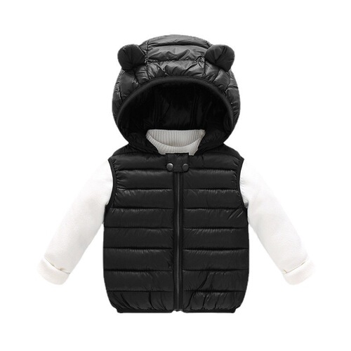 Children's down vests for boys and girls, thin vests for small and medium-sized children and babies, warm vests for autumn and winter inner wear, factory