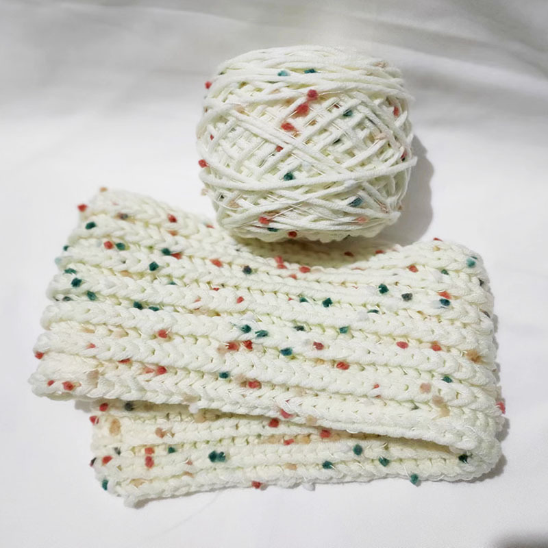 Línea de bufanda de azúcar Arco Iris hecha a mano DIY tejida de color gorro de ping-pong línea mixta mohair línea de lana de Cachemira