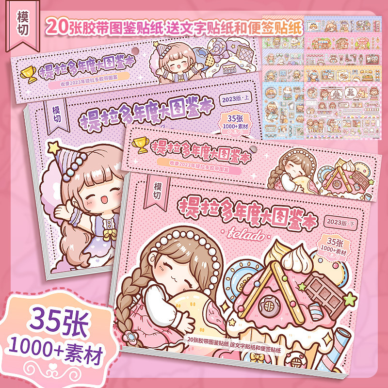 Tiala multi-year Big Picture review book material notebook stickers and paper cute Journal stickers decorative small patterns