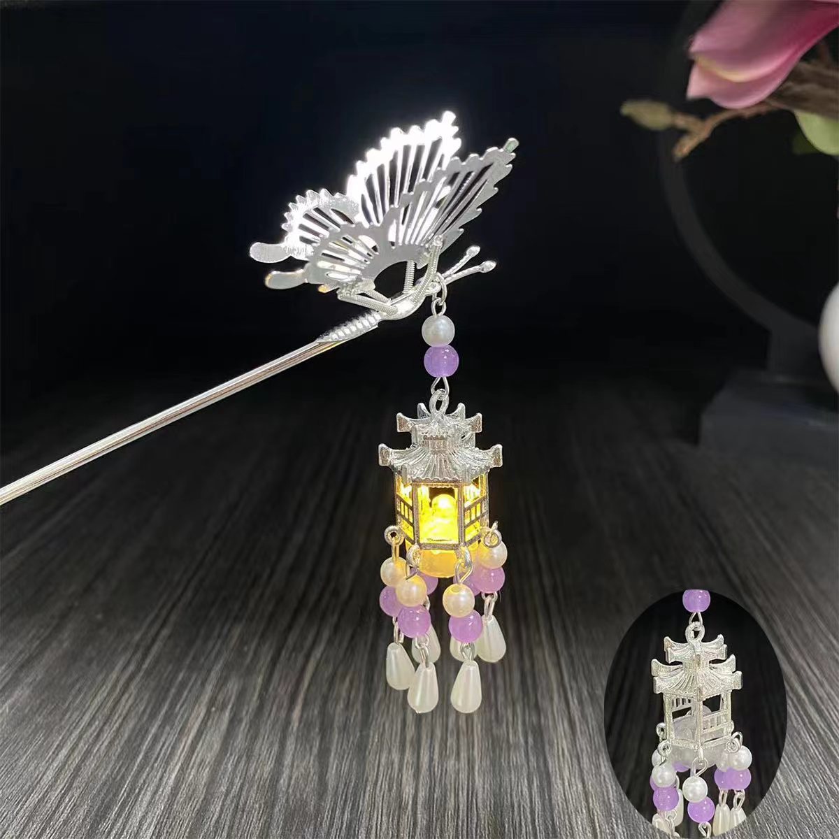 야광 머리핀 7844