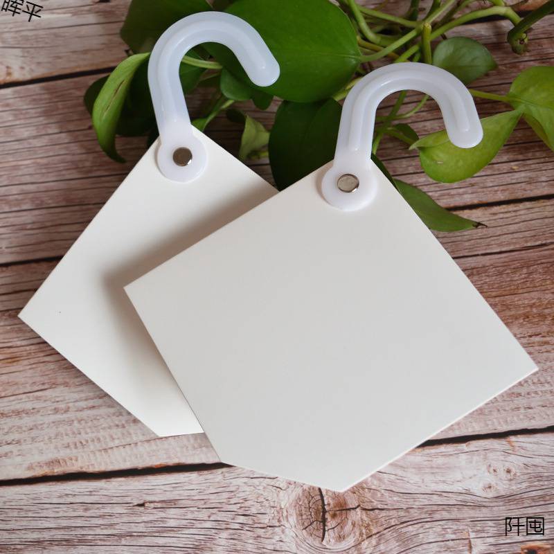 ，长方形色卡面料服装布样样板白色夹布丝巾纸布料挂卡挂布纺批发