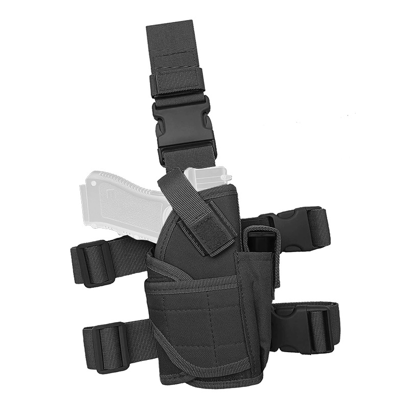 Funda táctica para pierna, funda táctica de camuflaje militar de extracción rápida para pierna, funda para muslo tipo tornado, ligera y portátil image 1