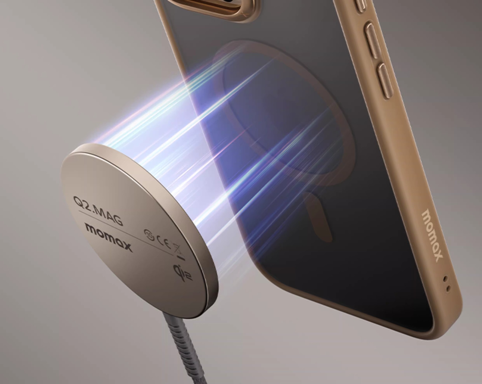 MOMAX Qi2 Protocol Wireless Charger Magnetic Compatible With IPhone 17 Pro Max Android 15W_voghion.com