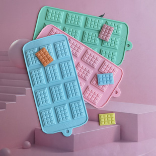 Silicone 12 Waffle chocolate mold non-stick silicone cake mold jelly candy mold 3D mold DIY