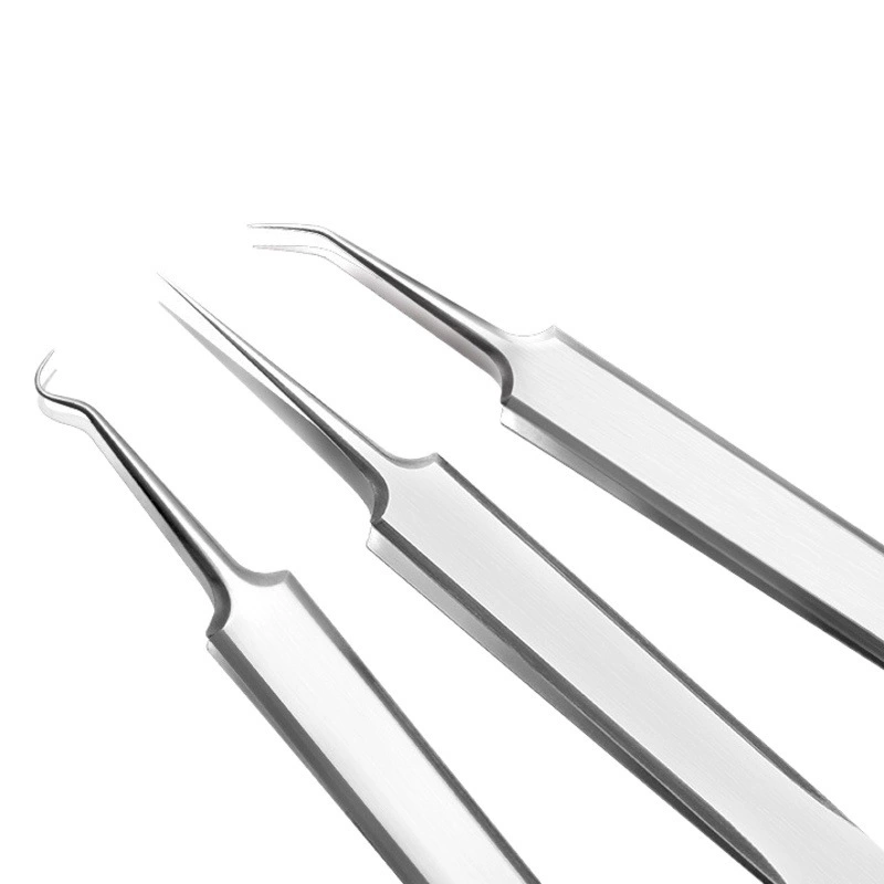 Качественный зажим для прыщей, набор для прыщей, игла для прыщей, зажим для клеток из нержавеющей стали, пинцет для удаления черных точек