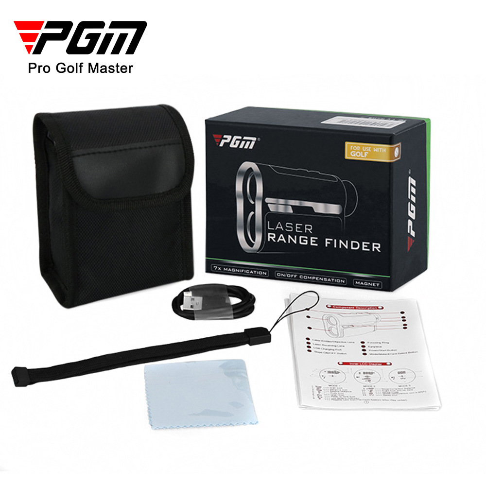 Máy đo khoảng cách laser golf PGM JQ013 có bù độ dốc, khóa cột cờ, tầm đo 1300 thước, sạc lại — Máy đo khoảng cách Cao Cấp JQ013 Đen Trắng [600 thước], Máy đo khoảng cách Cao Cấp JQ013 Đen Trắng [1300 thước]