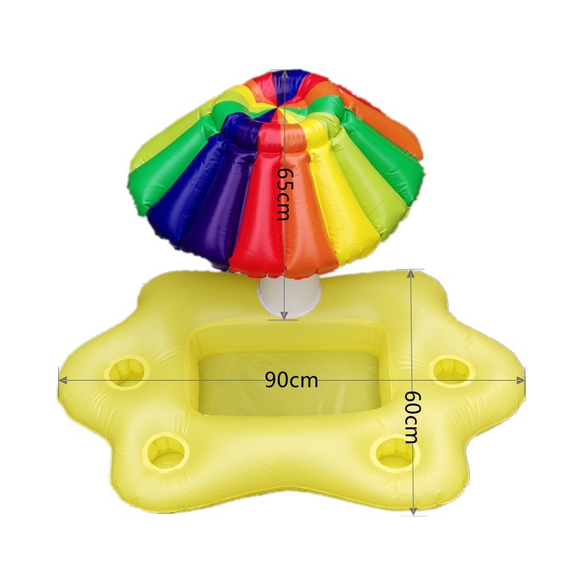 Fiesta en la piscina, cocotero arcoíris, posavasos para barra de hielo, bandeja para comida y bebida, juguete acuático para mascotas, dropshipping transfronterizo