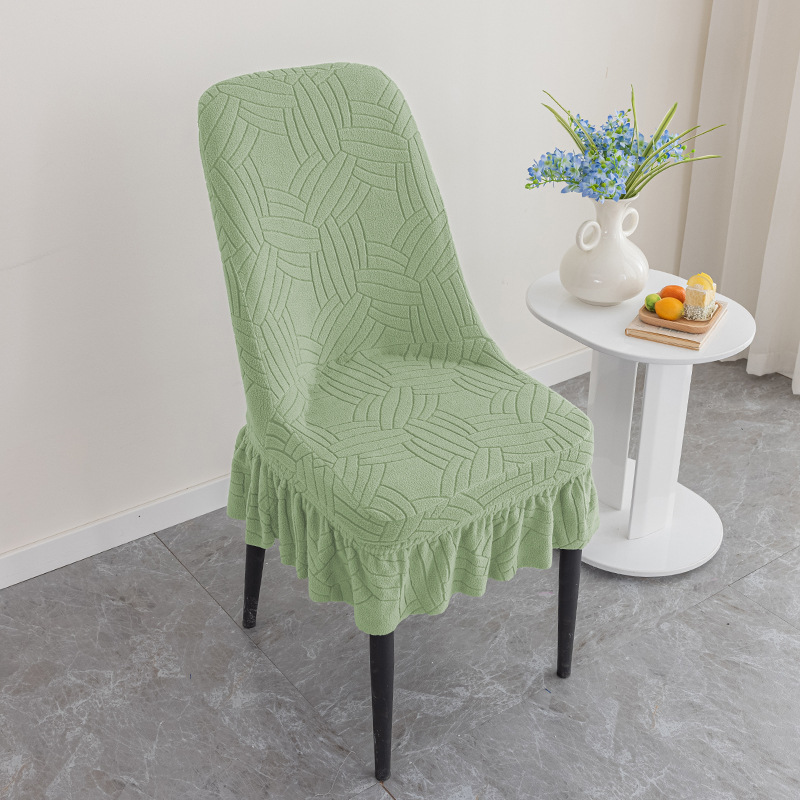 cubierta de silla jacquard gruesa cubierta de silla de lana de maíz elástica cubierta de silla de arco de restaurante cubierta de silla doméstica a prueba de polvo y desgaste