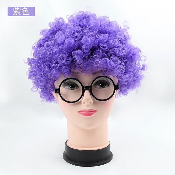 Carnival fans explosive head wig funny clown headgear funny props kindergarten props festival props 61