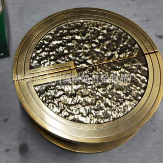 欧凯新中式铝合金大拉手加厚圆盘简约别墅推拉实木门玻璃大门把手