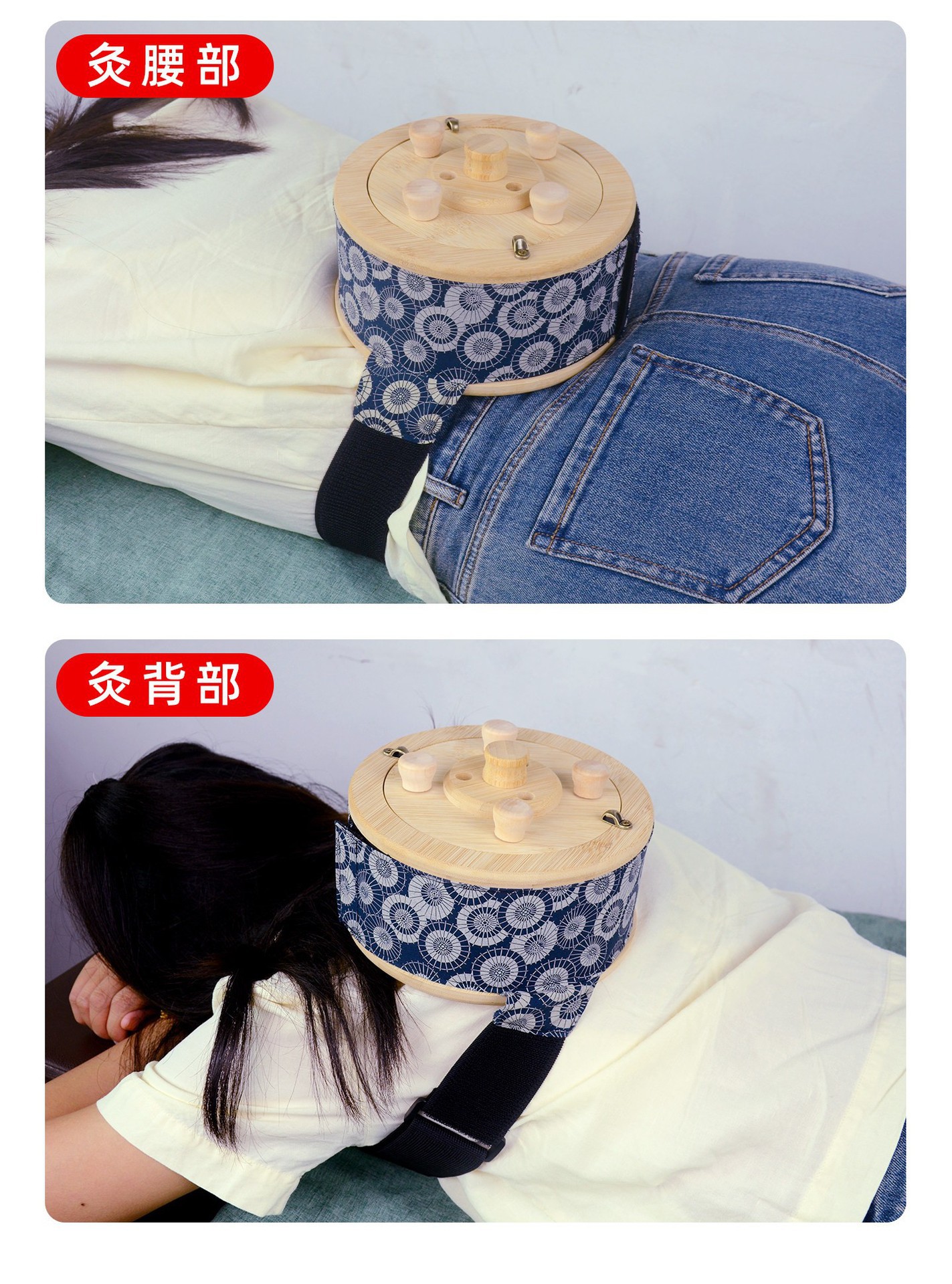 Portable Moxa Box Moxibustion Device with 54 Stone-Ground Moxa Cones for Home Body Use quality and texture