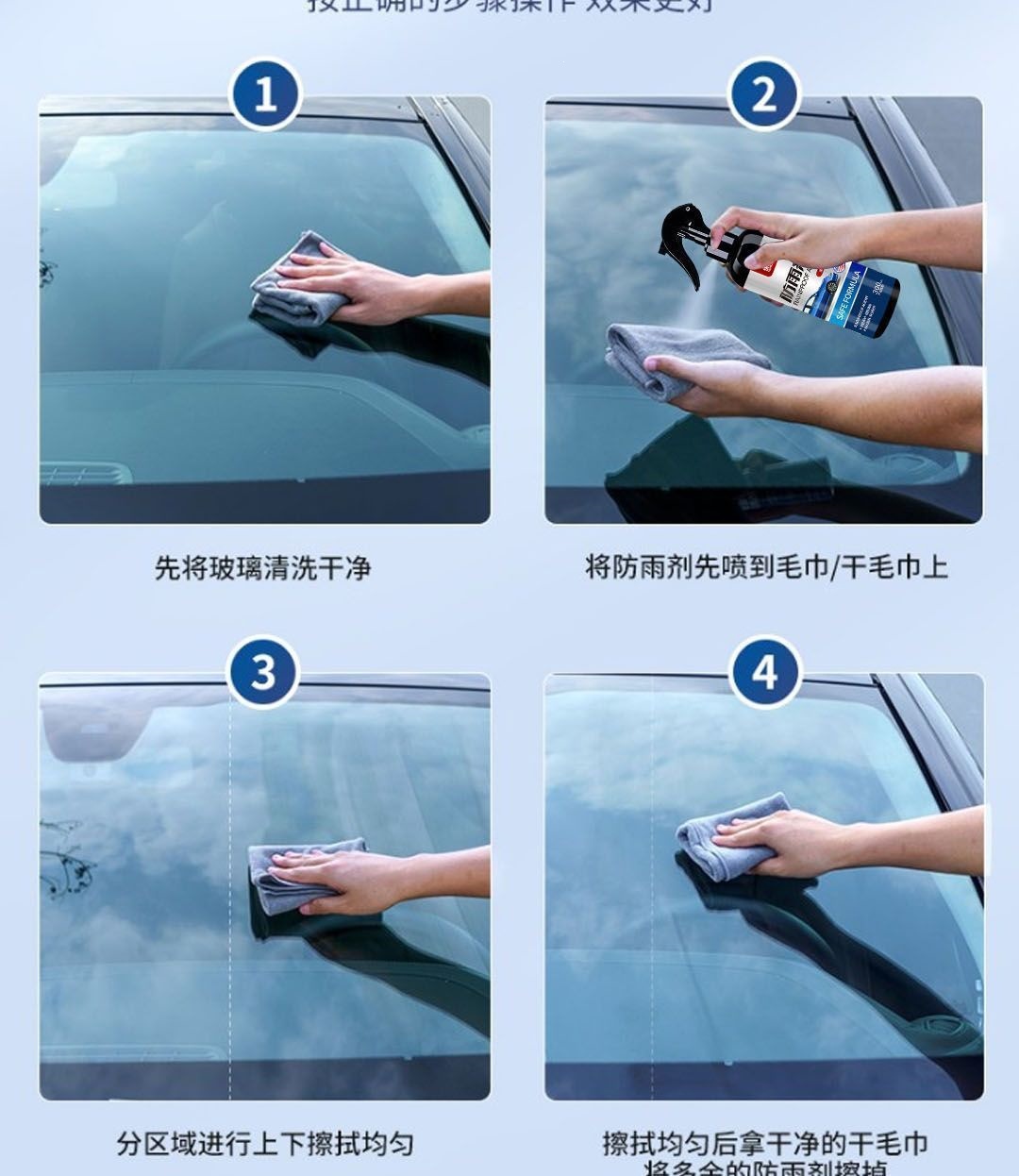 Suitable for anti-fog agent in winter, car windshield and window defogger, long-lasting anti-fogging for car interiors and rearview mirrors