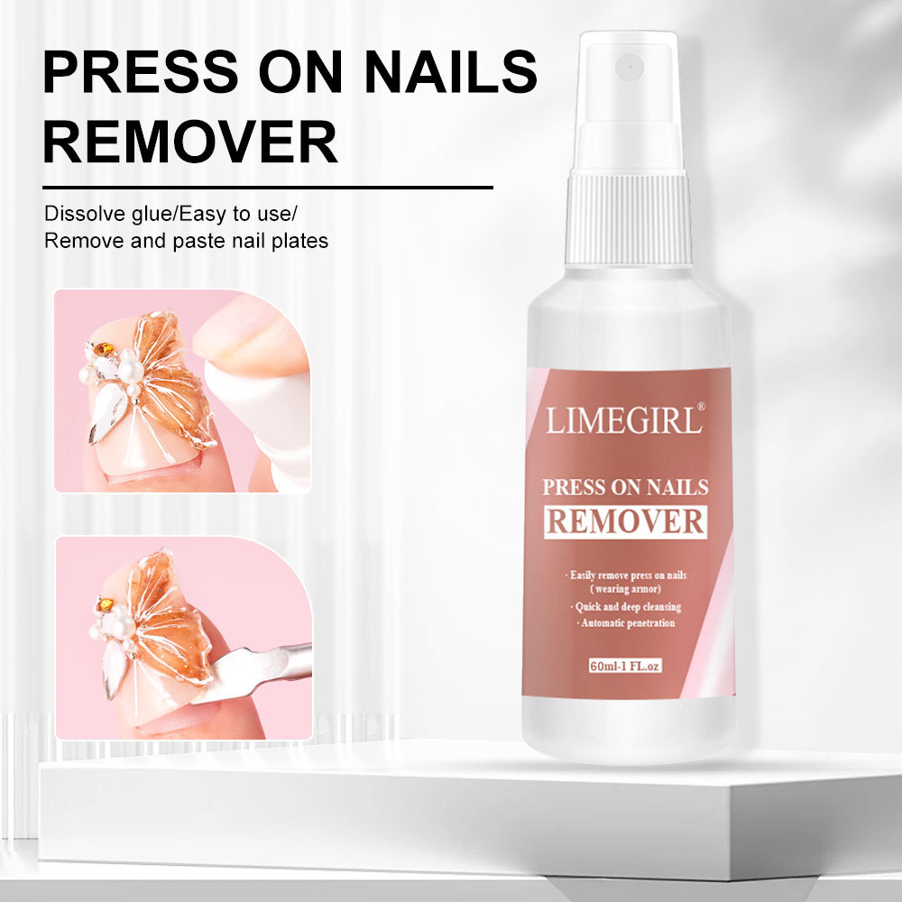 Parches adhesivos de gel para uñas, herramientas portátiles populares transfronterizas para manicura. 	 Spray removedor de esmalte de uñas sólido