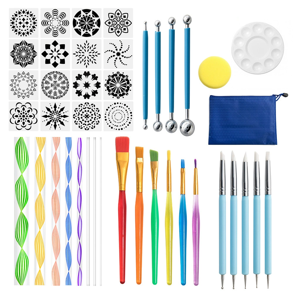 Set, clay, template, (Cross-border trading), 42 pieces, graffiti