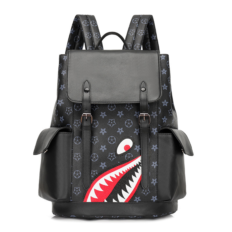 Mochila de hombre presbiteriana de la marca de moda nueva mochila de cuero suave bolsa de computadora de negocios informal de gran capacidad mochila simple hombre