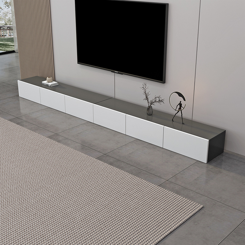 Simple Modern Tv Cabinet Living Room Floor-Standing Combination Household Large and Small Simple Storage Floor Cabinet Light Luxury Coffee Table