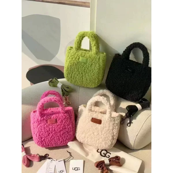 Lamb Fleece Women's Bag Original Standard Mao Mao Bag Cute All-match Vegetable Basket Shoulder Crossbody Bucket Bag Handbag