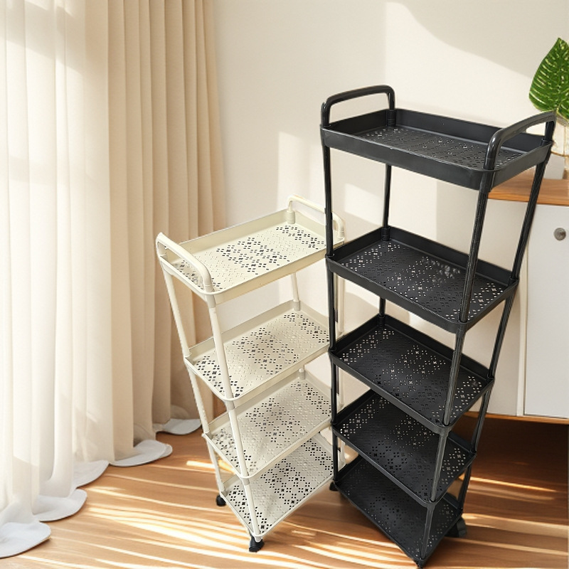 Manufacturer Trolley Storage Rack Household Pulley Kitchen Bedroom Snack Rack Living Room Multi-Functional Storage Storage Rack