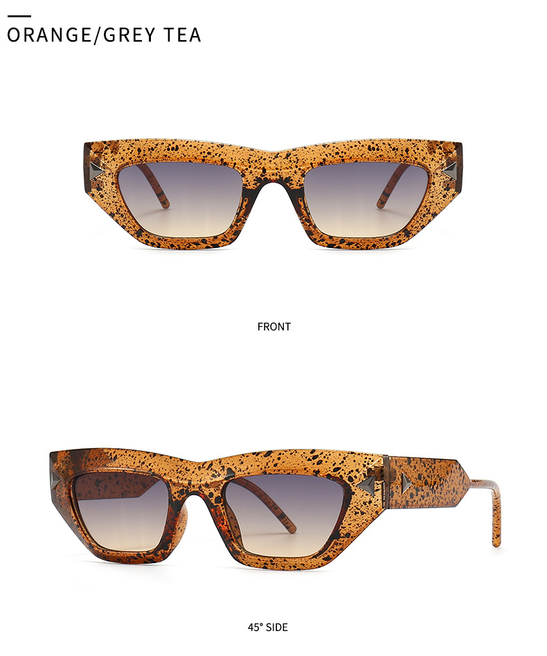 90g Weight Full Frame Glasses Structure Sunglasses Classification UV400 Protection, Resin Lens Material Square Glasses Style Daily Occasion Color Block Pattern Unisex Gender Patchwork Design Fashion Style Fashion Color Block UV400 Protection Resin Square Patchwork Full Frame Women's Sunglasses 6