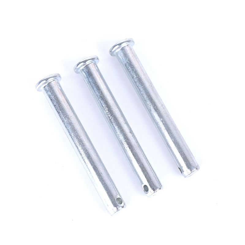 Pasador galvanizado Q235 acero al carbono cabeza plana con orificio de posicionamiento cilíndrico posicionamiento perforación pin pin de fijación de minería mecánica